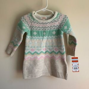 Cat & Jack Fair Isle Tunic Sweater Dress NWT